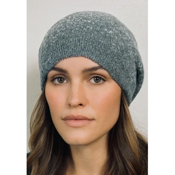 NWT Barefoot Dreams Smokey Green Fog Gray CozyChic Lite Confetti Beanie One Size NWT Barefoot Dreams Women main image 2